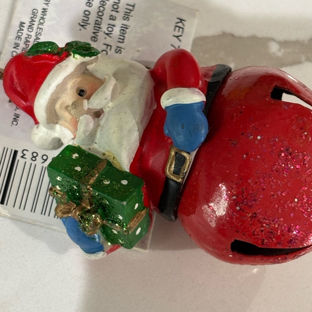Festive Santa Claus Bell Ornament